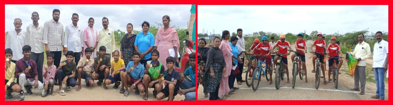 ఉత్సాహభరితంగా బాలురకు సైక్లింగ్ పోటీలు 